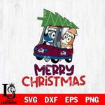 Colorado Avalanche Bluey Merry Christmas Svg Eps Dxf Png File, Digital Download