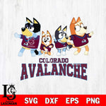 Colorado Avalanche Bluey Mode Dance Squats Svg Eps Dxf Png File, Digital Download, Instant Download