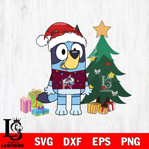 Colorado Avalanche Bluey Tree Christmas Svg Eps Dxf Png File, Digital Download, Instant Download