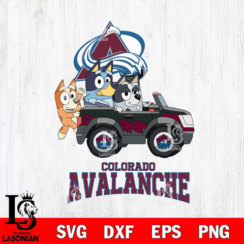 Colorado Avalanche Bluey friends Svg Eps Dxf Png File, NHL svg, Digital Download, Instant Download
