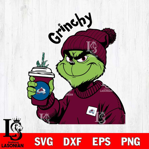 Colorado Avalanche Boujee Grinch 10 Svg Eps Dxf Png File, Digital Download, Instant Download