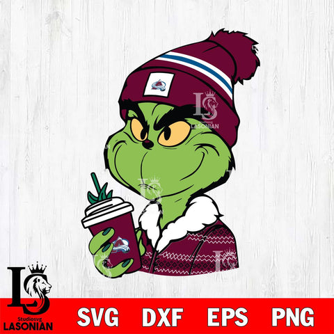 Colorado Avalanche Boujee Grinch Svg Eps Dxf Png File, Digital Download, Instant Download