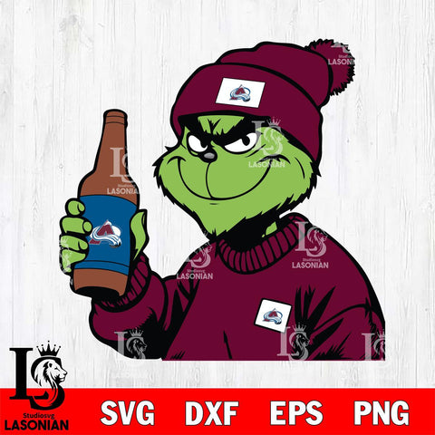 Colorado Avalanche Boujee Grinch 5 Svg Eps Dxf Png File, Digital Download, Instant Download