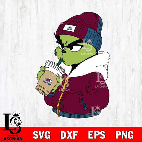 Colorado Avalanche Boujee Grinch 6 Svg Eps Dxf Png File, Digital Download, Instant Download