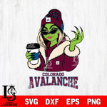 Colorado Avalanche Boujee Grinch Girls Christmas Cut Files, Cricut,Christmas Svg Dxf Eps Png file , Digital Download