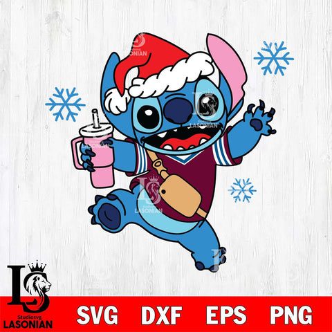 Colorado Avalanche Christmas Stitch With Tumbler Svg Eps Dxf Png File, Digital Download, Instant Download
