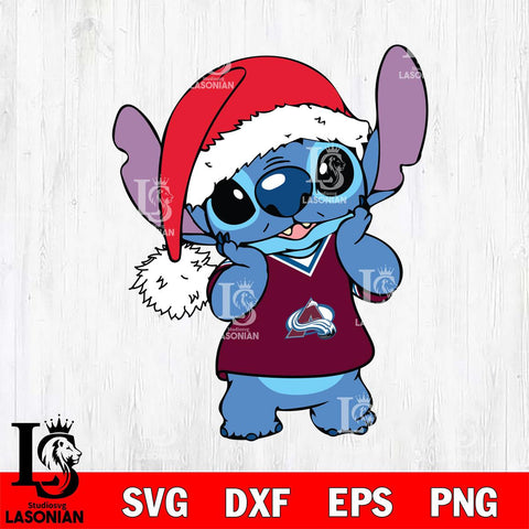 Colorado Avalanche Cute Stitch Christmas Svg Eps Dxf Png File, Digital Download, Instant Download