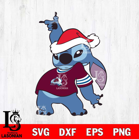 Colorado Avalanche Disney Lilo & Stitch Christmas Svg Eps Dxf Png File, Digital Download, Instant Download
