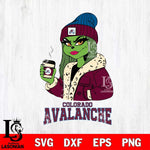 Colorado Avalanche Girls Grinch Bougie Svg Eps Dxf Png File, Digital Download, Instant Download