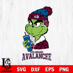 Colorado Avalanche Grinch Bougie Leopard Svg Eps Dxf Png File, Digital Download, Instant Download