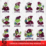 Colorado Avalanche Grinch Christmas NHL Bundle 12 Cut Files, Cricut,Christmas Svg Dxf Eps Png file , Digital Download
