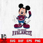 Colorado Avalanche Mickey NHL Hockey SVG DXF EPS PNG FILE,NHL File Cut,Disney Digital Download,Instant Download, Silhouette