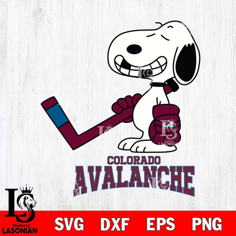 Colorado Avalanche Snoopy NHL Hockey SVG DXF EPS PNG FILE,NHL File Cut,Disney Digital Download,Instant Download, Silhouette