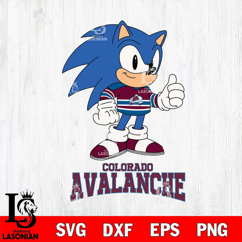 Colorado Avalanche Sonic like NHL Hockey SVG DXF EPS PNG FILE,NHL File Cut,Disney Digital Download,Instant Download, Silhouette