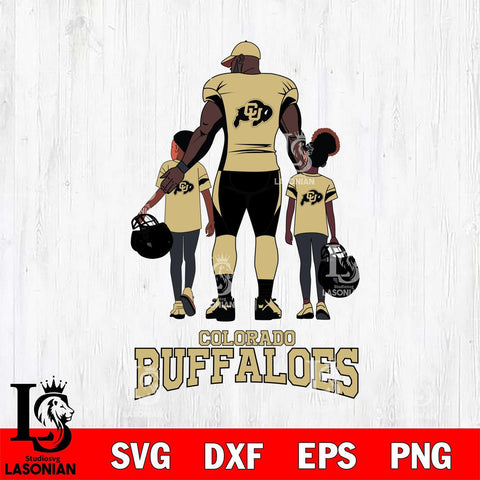 Colorado Buffaloes 3 Father and son Rugby SVG DXF EPS PNG FILE,NCAA SVG, Father day Digital Download,Instant Download, Silhouette