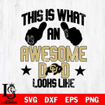Colorado Buffaloes Awesome Dad Looks like Svg Eps Dxf Png File, Digital Download, Instant Download