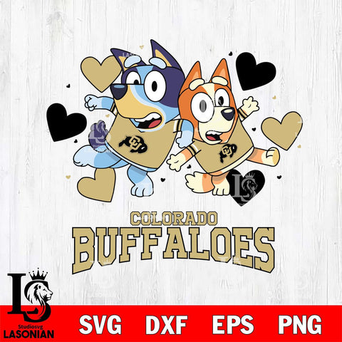 Colorado Buffaloes Bluey & Bingo 10 Svg Eps Dxf Png File, NCAA svg, Digital Download, Instant Download
