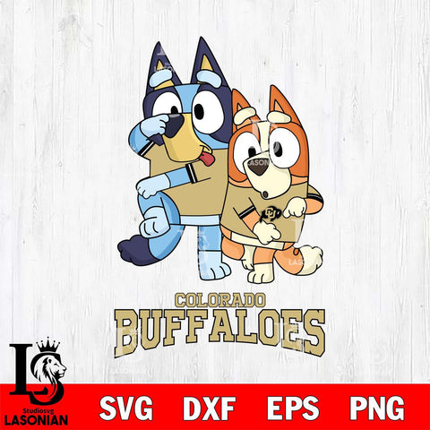 Colorado Buffaloes Bluey & Bingo Svg Eps Dxf Png File, NCAA svg, Digital Download, Instant Download