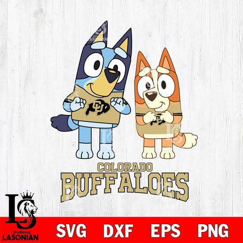 Colorado Buffaloes Bluey & Bingo 6 Svg Eps Dxf Png File, NCAA svg, Digital Download, Instant Download