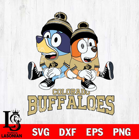 Colorado Buffaloes Bluey & Bingo 8 Svg Eps Dxf Png File, NCAA svg, Digital Download, Instant Download