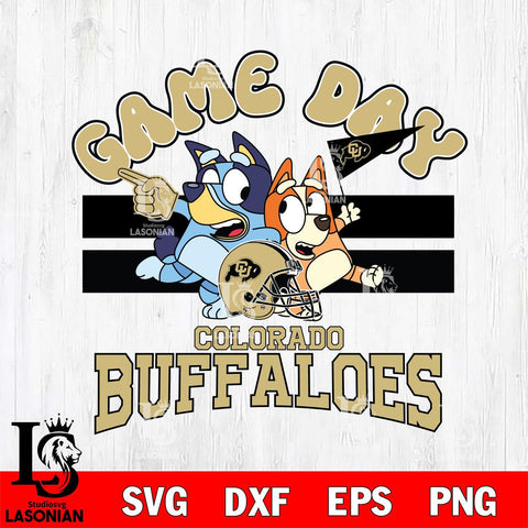 Colorado Buffaloes Bluey & Bingo 9 Svg Eps Dxf Png File, NCAA svg, Digital Download, Instant Download