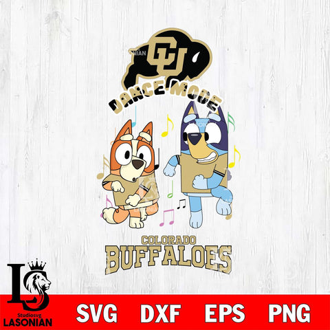 Colorado Buffaloes Bluey Bingo Dance Mode Svg Eps Dxf Png File, NCAA svg, Digital Download, Instant Download