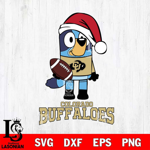Colorado Buffaloes Bluey Christmas Svg Eps Dxf Png File, Digital Download