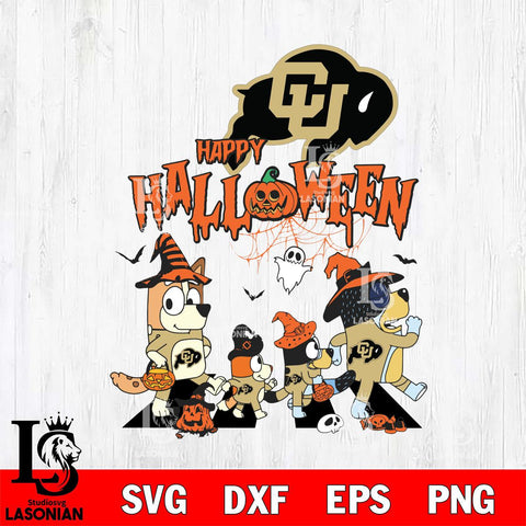 Colorado Buffaloes Bluey Halloween Family Svg Eps Dxf Png File, Digital Download, Instant Download