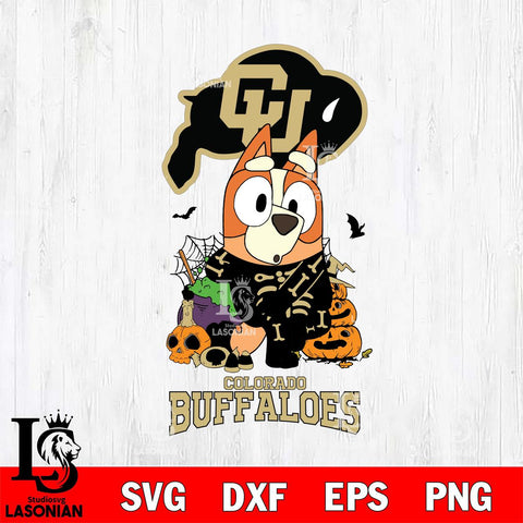 Colorado Buffaloes Bluey Halloween NCAA Svg Eps Dxf Png File, Digital Download, Instant Download