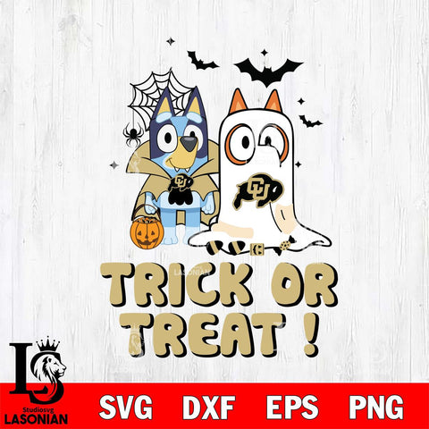 Colorado Buffaloes Bluey Trick or Treat Halloween Svg Eps Dxf Png File, Digital Download, Instant Download