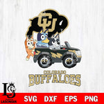 Colorado Buffaloes Bluey friends car Svg Eps Dxf Png File, NCAA svg, Digital Download, Instant Download