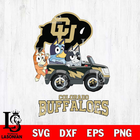 Colorado Buffaloes Bluey friends car Svg Eps Dxf Png File, NCAA svg, Digital Download, Instant Download