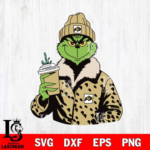 Colorado Buffaloes Boujee Grinch 12 Svg Eps Dxf Png File, Digital Download, Instant Download