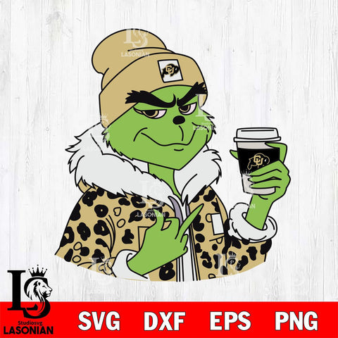 Colorado Buffaloes Boujee Grinch 7 Svg Eps Dxf Png File, Digital Download, Instant Download