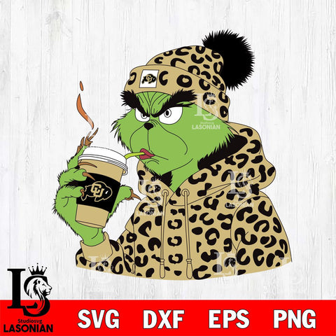 Colorado Buffaloes Boujee Grinch 8 Svg Eps Dxf Png File, Digital Download, Instant Download