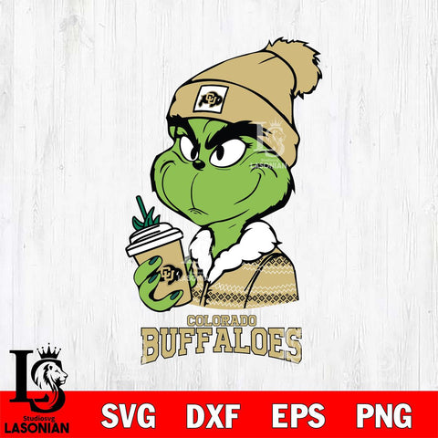 Colorado Buffaloes Boujee Grinch Christmas Cut Files Cricut, Svg Dxf Eps Png file, Digital download , Silhouette