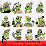 Colorado Buffaloes Boujee Grinch NCAA Bundle 12 SVG Eps Dxf Png File, Digital Download, Instant Download
