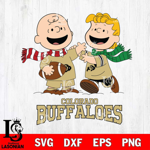 Colorado Buffaloes Charlie Brown & Linus Football Cricut,Christmas SVG DXF EPS PNG FILE, NCAA Digital Download,Instant Download, Silhouette
