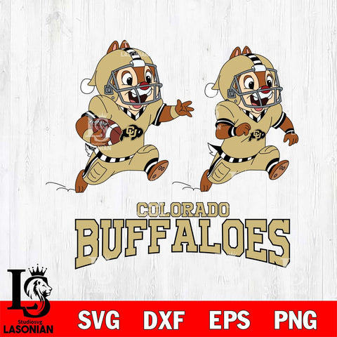 Colorado Buffaloes Chip & Dale Football Cricut,Christmas SVG DXF EPS PNG FILE, NCAA Digital Download,Instant Download, Silhouette