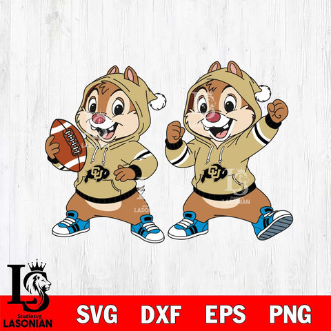 Colorado Buffaloes Chip và Dale Football File Cut, NCAA SVG DXF EPS PNG FILE, Digital Download , Criucut , Silhouette