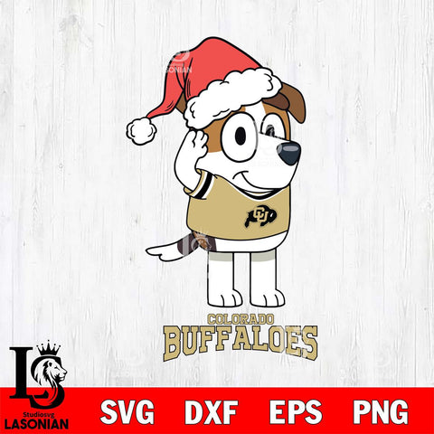 Colorado Buffaloes Christmas Bluey Jack Sport Cut Files,Bluey Cricut,Christmas Svg , Bluey svg , Digital Download, dxf eps png pdf file