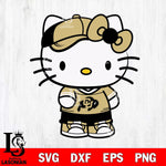 Colorado Buffaloes Cute Hello Kitty Football 2 Svg Eps Dxf Png File, NCAA svg, Digital Download, Instant Download