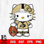 Colorado Buffaloes Cute Hello Kitty Football 3 Svg Eps Dxf Png File, NCAA svg, Digital Download, Instant Download