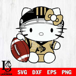 Colorado Buffaloes Cute Hello Kitty Football 5 Svg Eps Dxf Png File, NCAA svg, Digital Download, Instant Download