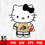 Colorado Buffaloes Cute Hello Kitty Football 8 Svg Eps Dxf Png File, NCAA svg, Digital Download, Instant Download