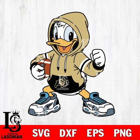Colorado Buffaloes Donald Duck Disney Christmas File Cut, NCAA SVG DXF EPS PNG FILE, Digital Download , Criucut , Silhouette