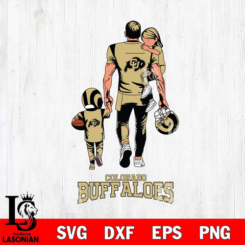 Colorado Buffaloes Father And Son Football SVG DXF EPS PNG FILE,NCAA SVG, Father day Digital Download,Instant Download, Silhouette