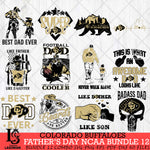 Colorado Buffaloes Fathers Day NCAA Bundle 12 Svg Eps Dxf Png File, Digital Download, Instant Download