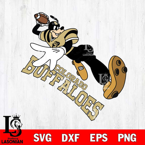 Colorado Buffaloes Goofy rugby player SVG DXF EPS PNG FILE,NCAA svg ,Football Digital Download,Instant Download, Silhouette