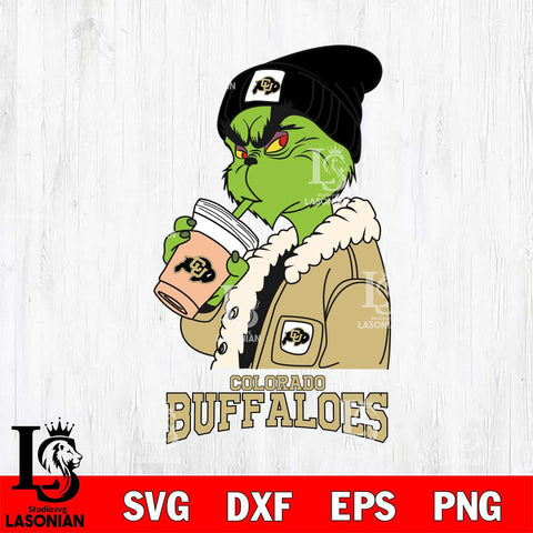 Colorado Buffaloes Grinch Bougie Football Svg Eps Dxf Png File, Digital Download, Instant Download